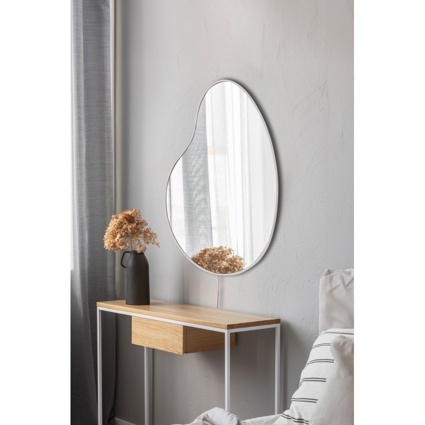 LED Zidno ogledalo s osvjetljenjem GLENIA 52x62 cm bijela