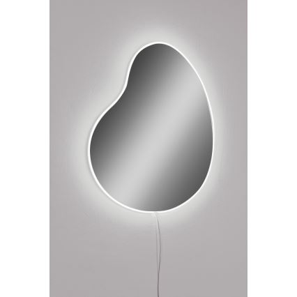 LED Zidno ogledalo s osvjetljenjem GLENIA 52x62 cm bijela