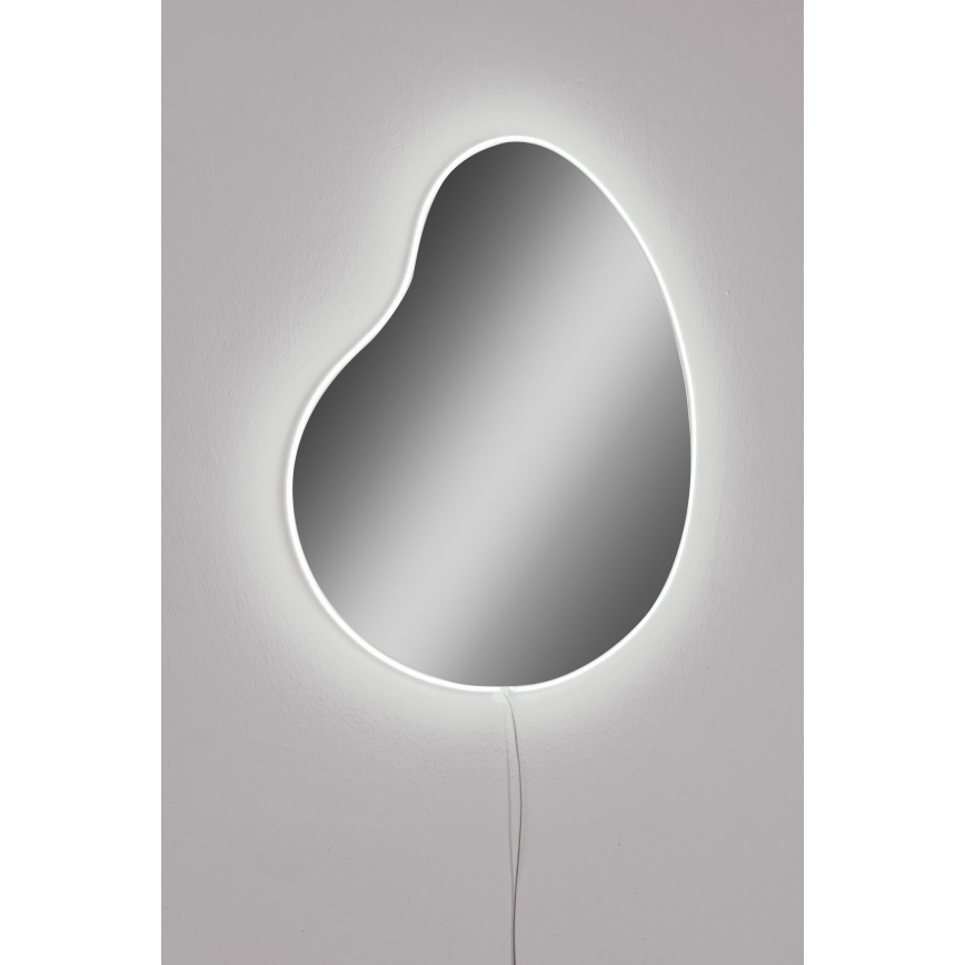 LED Zidno ogledalo s osvjetljenjem GLENIA 52x62 cm bijela