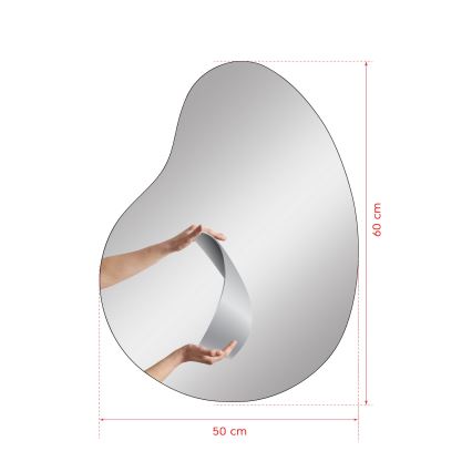 LED Zidno ogledalo s osvjetljenjem GLENIA 52x62 cm bijela