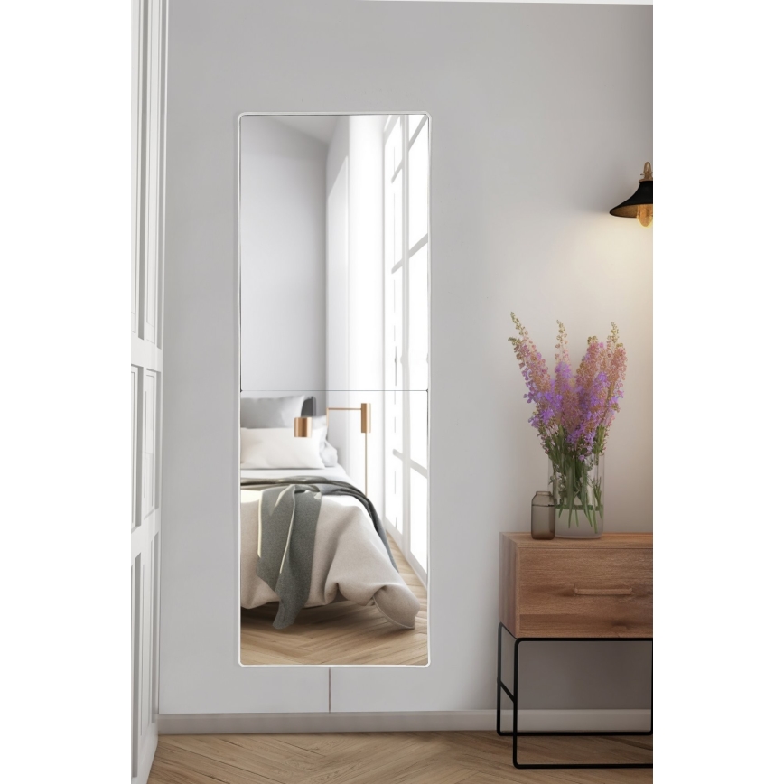 LED Zidno ogledalo s osvjetljenjem RECTANGULAR 120x40 cm bijela