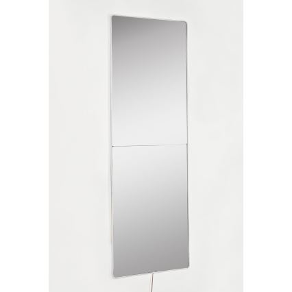 LED Zidno ogledalo s osvjetljenjem RECTANGULAR 120x40 cm bijela