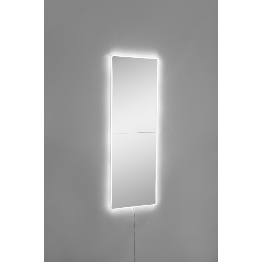 LED Zidno ogledalo s pozadinskim osvjetljenjem RECTANGULAR 80x20 cm bijela