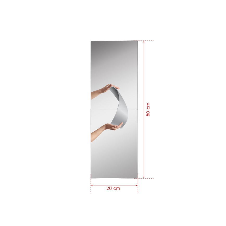 LED Zidno ogledalo s pozadinskim osvjetljenjem RECTANGULAR 80x20 cm bijela