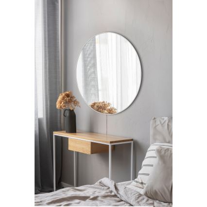 LED Zidno ogledalo s pozadinskim osvjetljenjem ROUND pr. 60 cm bijela
