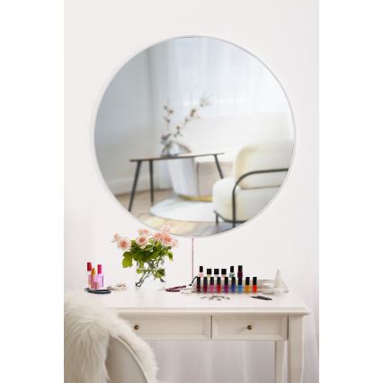 LED Zidno ogledalo s pozadinskim osvjetljenjem ROUND pr. 60 cm bijela