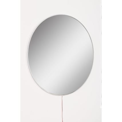 LED Zidno ogledalo s pozadinskim osvjetljenjem ROUND pr. 60 cm bijela