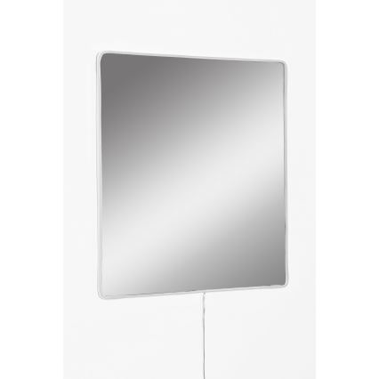 LED Zidno ogledalo sa osvjetljenjem SQUARE 50x50 cm bijela