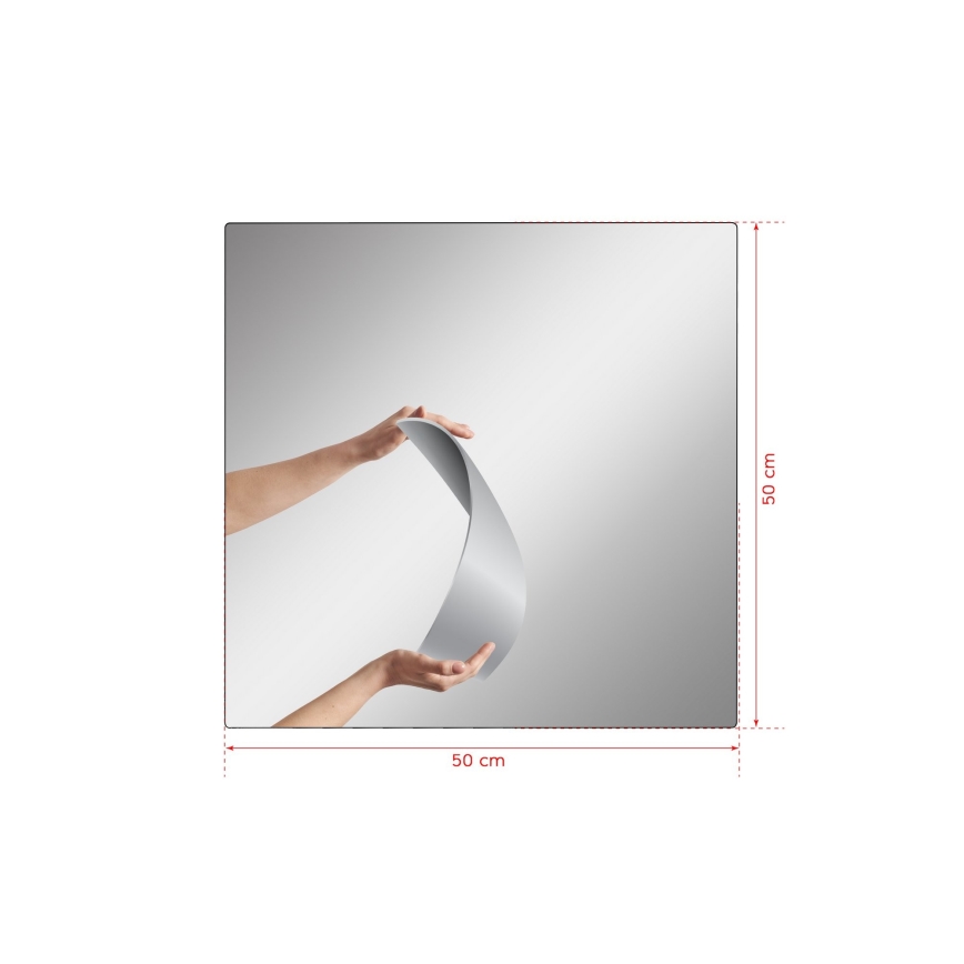 LED Zidno ogledalo sa osvjetljenjem SQUARE 50x50 cm bijela