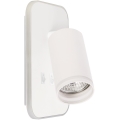LED zidno reflektorsko svjetilo PIPE 1xGU10/10W/230V + LED/6W bijelo