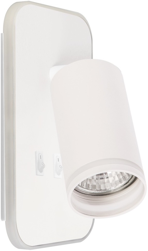 LED zidno reflektorsko svjetilo PIPE 1xGU10/10W/230V + LED/6W bijelo