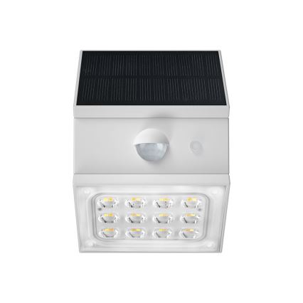 LED zidna solarna svjetiljka sa senzorom LED/2,5W/3,7V 3000/4000/6000K IP65 1200 mAh bijela