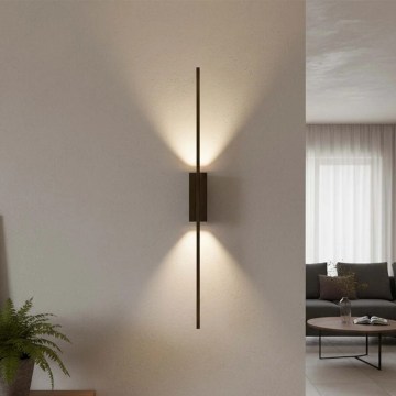 LED zidno svjetlo AISHA LED/12W/230V 4000K 80 cm crno