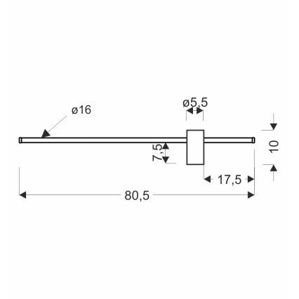 LED Zidno svjetlo ARIAN LED/13W/230V crno