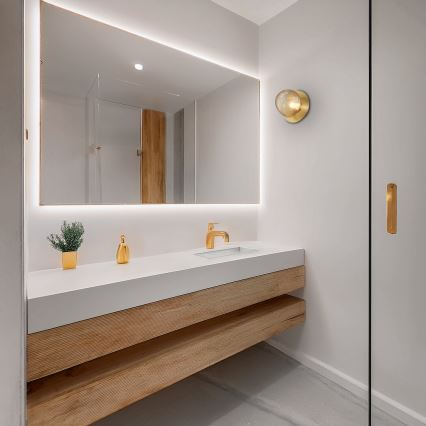 LED zidno svjetlo BOLLA LED/3W/230V zlatno/zadimljeno bež