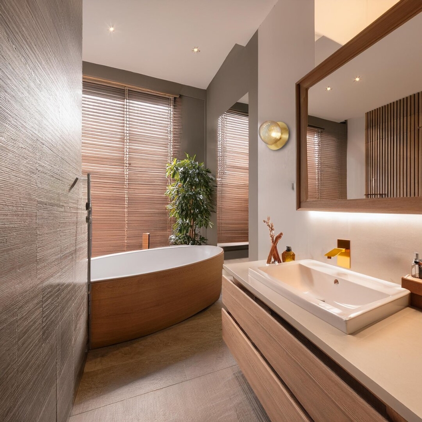 LED zidno svjetlo BOLLA LED/3W/230V zlatno/zadimljeno bež