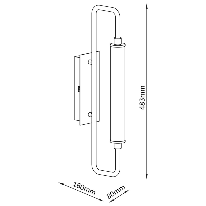 LED zidno svjetlo FELICJA LED/10W/230V 4000K crno