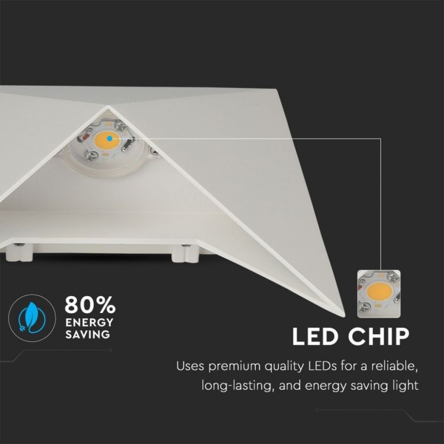 LED zidno svjetlo LED/5W/230V 4000K IP65 bijela