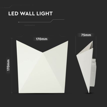 LED zidno svjetlo LED/5W/230V 4000K IP65 bijela