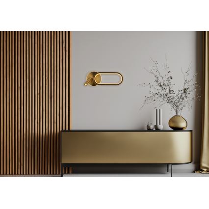 LED Zidna svjetiljka MONET LED/13W/230V + LED/2W 3000/4000/6000K zlatna