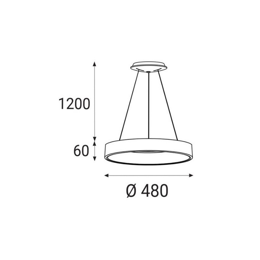 LED2 - LED Luster na sajli BELLA LED/40W/230V 3000/4000K bijela