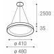 LED2 - LED Luster na sajli BELLA SLIM LED/38W/230V 3000/4000K bijela