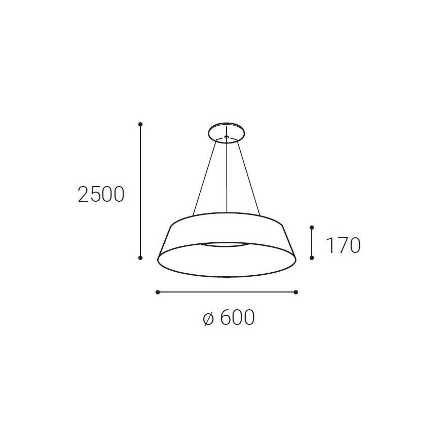 LED2 - LED Luster na sajli KATY LED/60W/230V 3000/4000K bijela