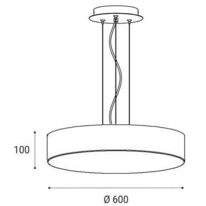 LED2 - LED Luster na sajli MONO LED/60W/230V 3000/4000K bijela