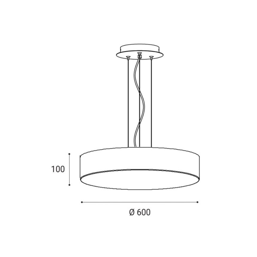 LED2 - LED Luster na sajli MONO LED/60W/230V 3000/4000K bijela