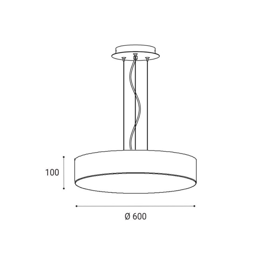 LED2 - LED Luster na sajli MONO LED/60W/230V 3000/4000K crna