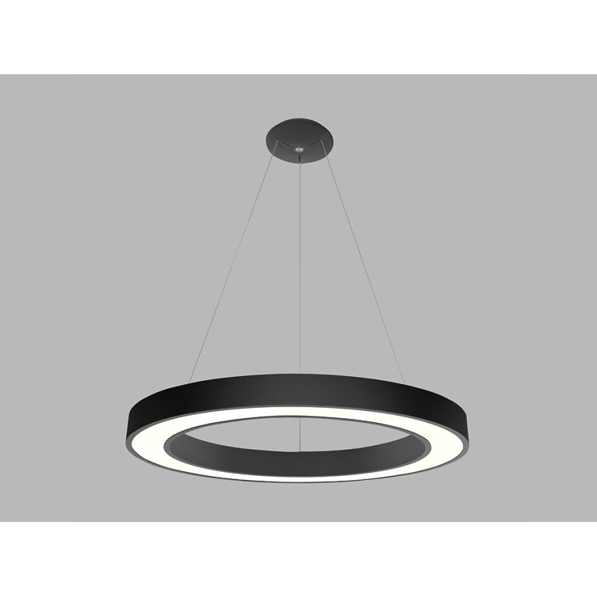 LED2 - LED Luster na sajli SATURN LED/80W/230V 3000K pr. 80 cm crna