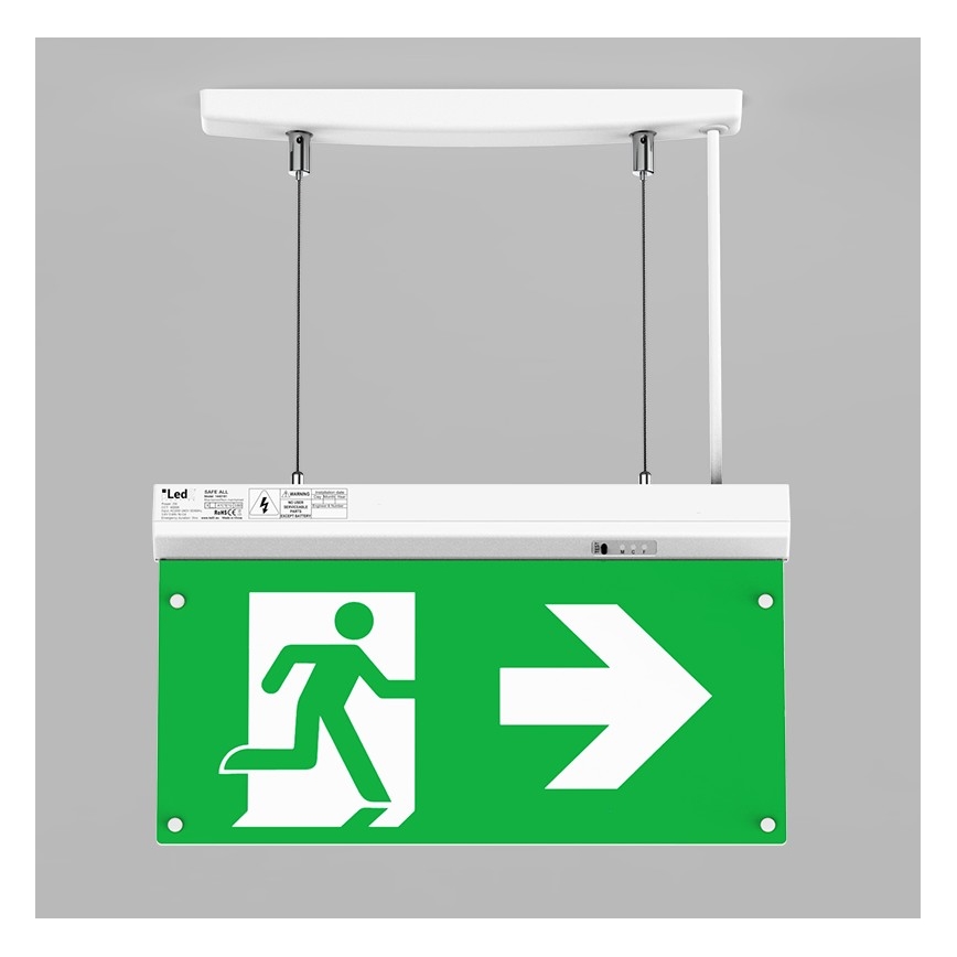 LED2 - LED Panik svjetiljka SAFE ALL LED/2W/3,6V 6000K IP40