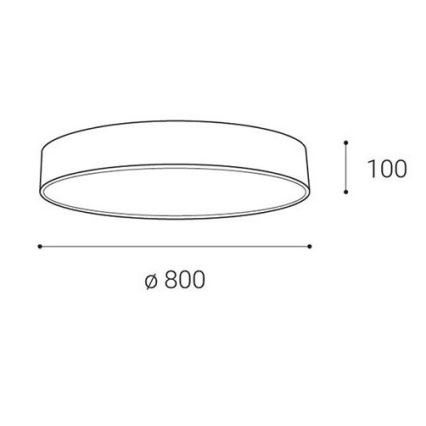 LED2 - LED Prigušiva stropna svjetiljka MONO LED/100W/230V 3000K/4000K bijela