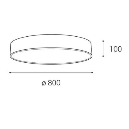 LED2 - LED Prigušiva stropna svjetiljka MONO LED/100W/230V 3000K/4000K crna