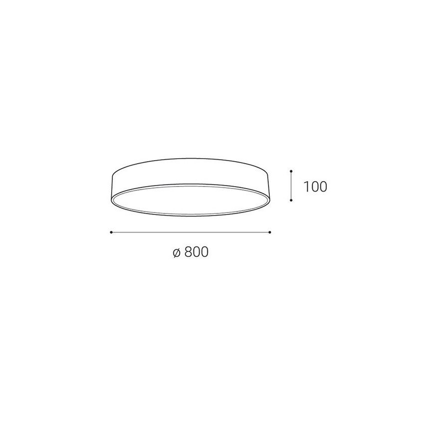 LED2 - LED Prigušiva stropna svjetiljka MONO LED/100W/230V 3000K/4000K crna