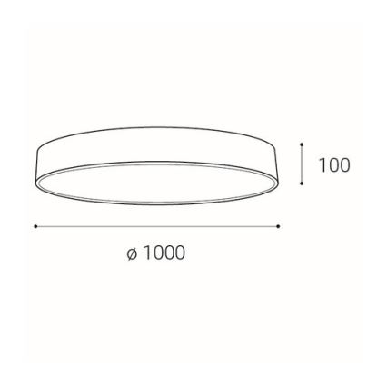 LED2 - LED Prigušiva stropna svjetiljka MONO LED/153W/230V 3000K/4000K bijela