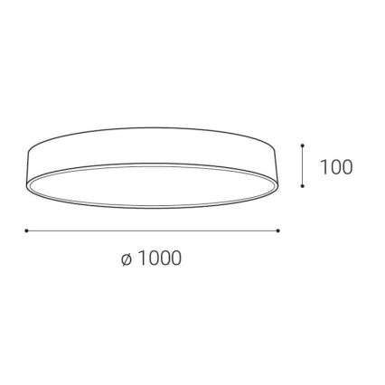 LED2 - LED Prigušiva stropna svjetiljka MONO LED/153W/230V 3000K/4000K crna