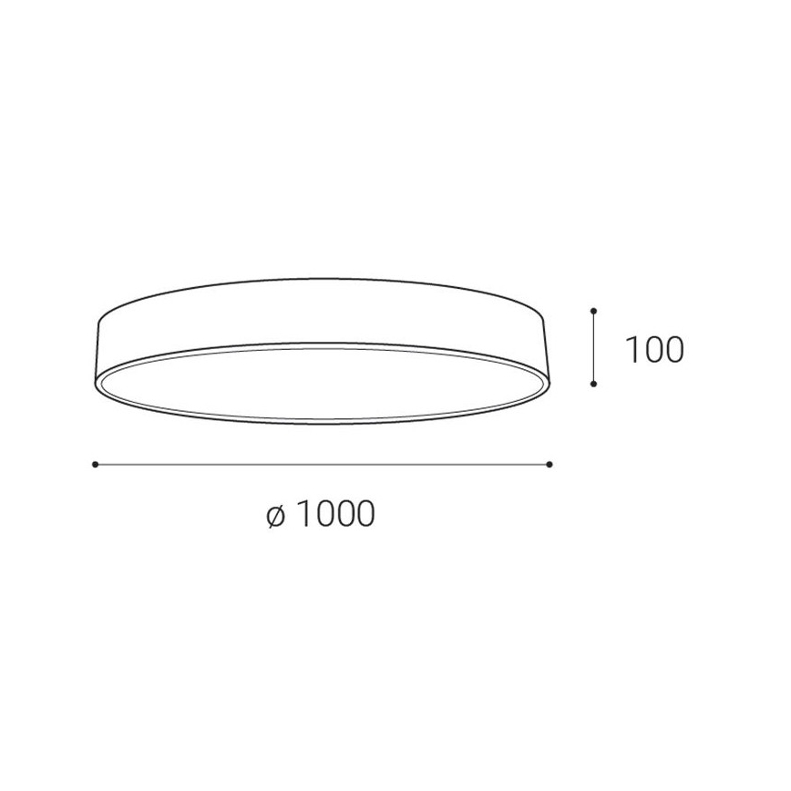 LED2 - LED Prigušiva stropna svjetiljka MONO LED/153W/230V 3000K/4000K crna
