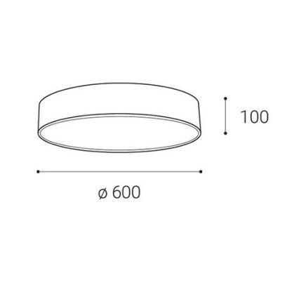 LED2 - LED Prigušiva stropna svjetiljka MONO LED/60W/230V 3000K/4000K bijela