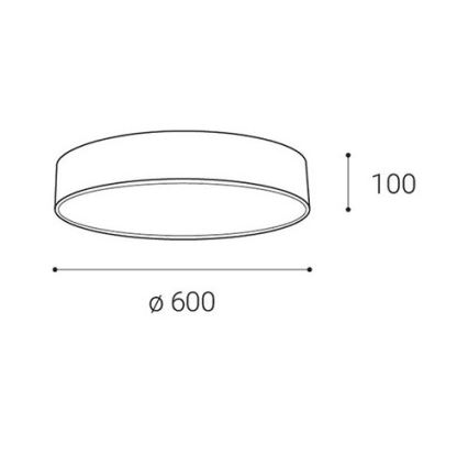 LED2 - LED Prigušiva stropna svjetiljka MONO LED/60W/230V 3000K/4000K crna