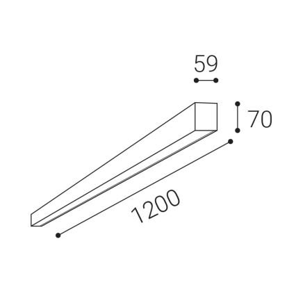 LED2 - LED Prigušiva stropna svjetiljka NOLI LED/40W/230V 3000K/3500K/4000K bijela