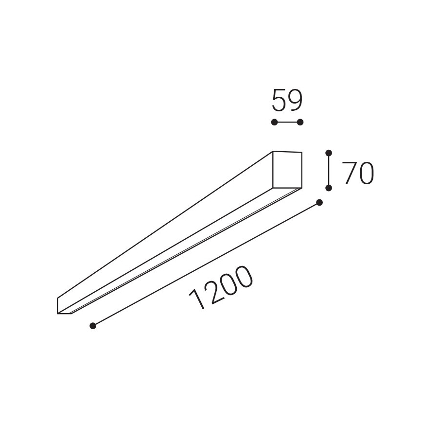 LED2 - LED Prigušiva stropna svjetiljka NOLI LED/40W/230V 3000K/3500K/4000K bijela