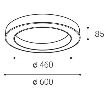 LED2 - LED Prigušiva stropna svjetiljka SATURN LED/50W/230V 3000K/4000K bijela