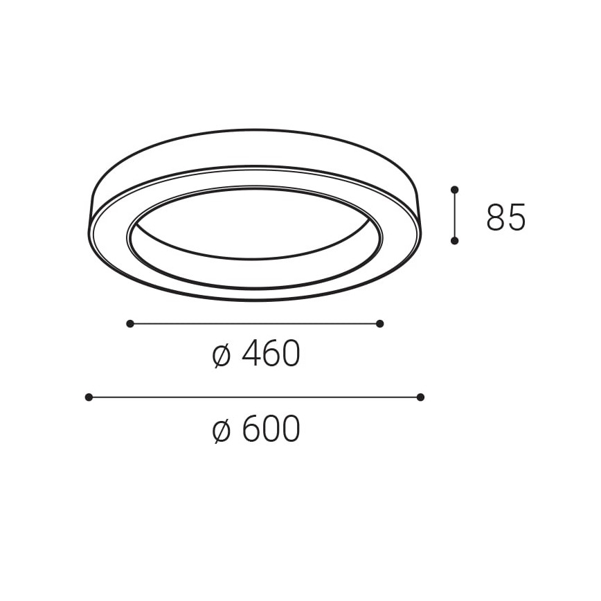LED2 - LED Prigušiva stropna svjetiljka SATURN LED/50W/230V 3000K/4000K bijela