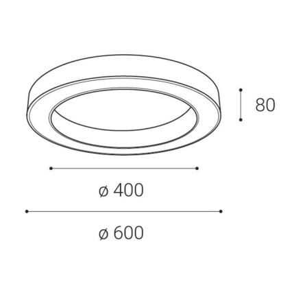 LED2 - LED Prigušiva stropna svjetiljka SATURN LED/50W/230V 3000K/4000K crna