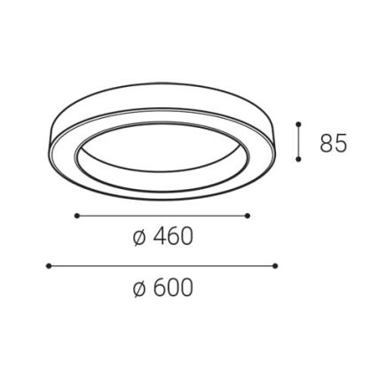 LED2 - LED Prigušiva stropna svjetiljka SATURN LED/50W/230V 3000K/4000K crna