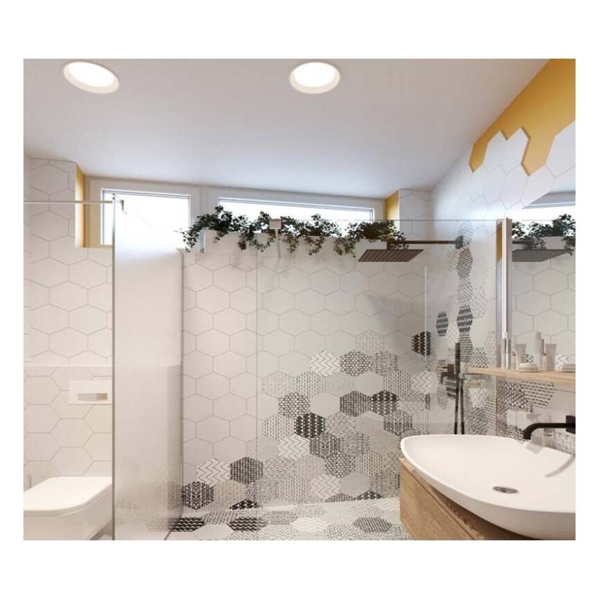 LED2 - LED Prigušiva ugradbena svjetiljka za kupaonicu ZETA LED/15W/230V 4000K IP44