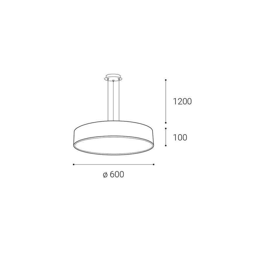 LED2 - LED Prigušivi luster na sajli MONO LED/60W/230V 3000K/4000K bijela