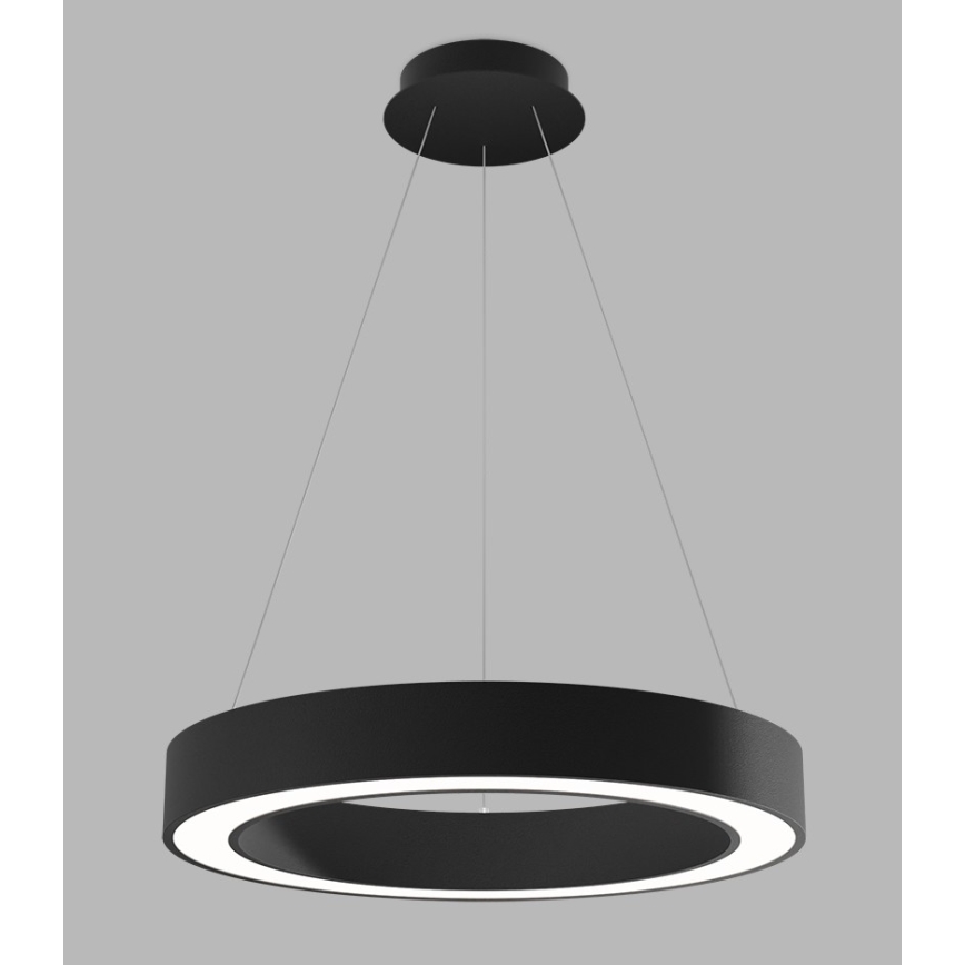 LED2 - LED Prigušivi luster na sajli SATURN LED/50W/230V 3000K/4000K crna