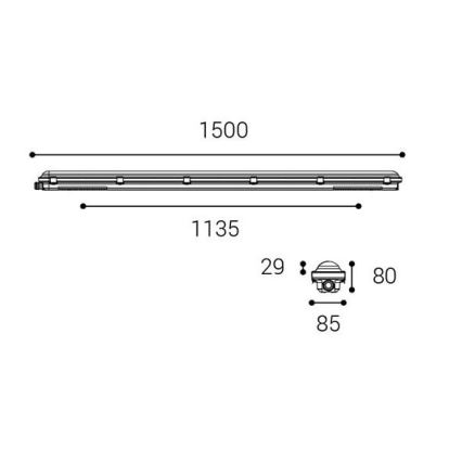 LED2 - LED Radna svjetiljka DUSTER LED/52W/230V IP66